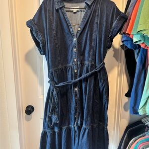 Ava & Viv Blue Denim Midi Dress